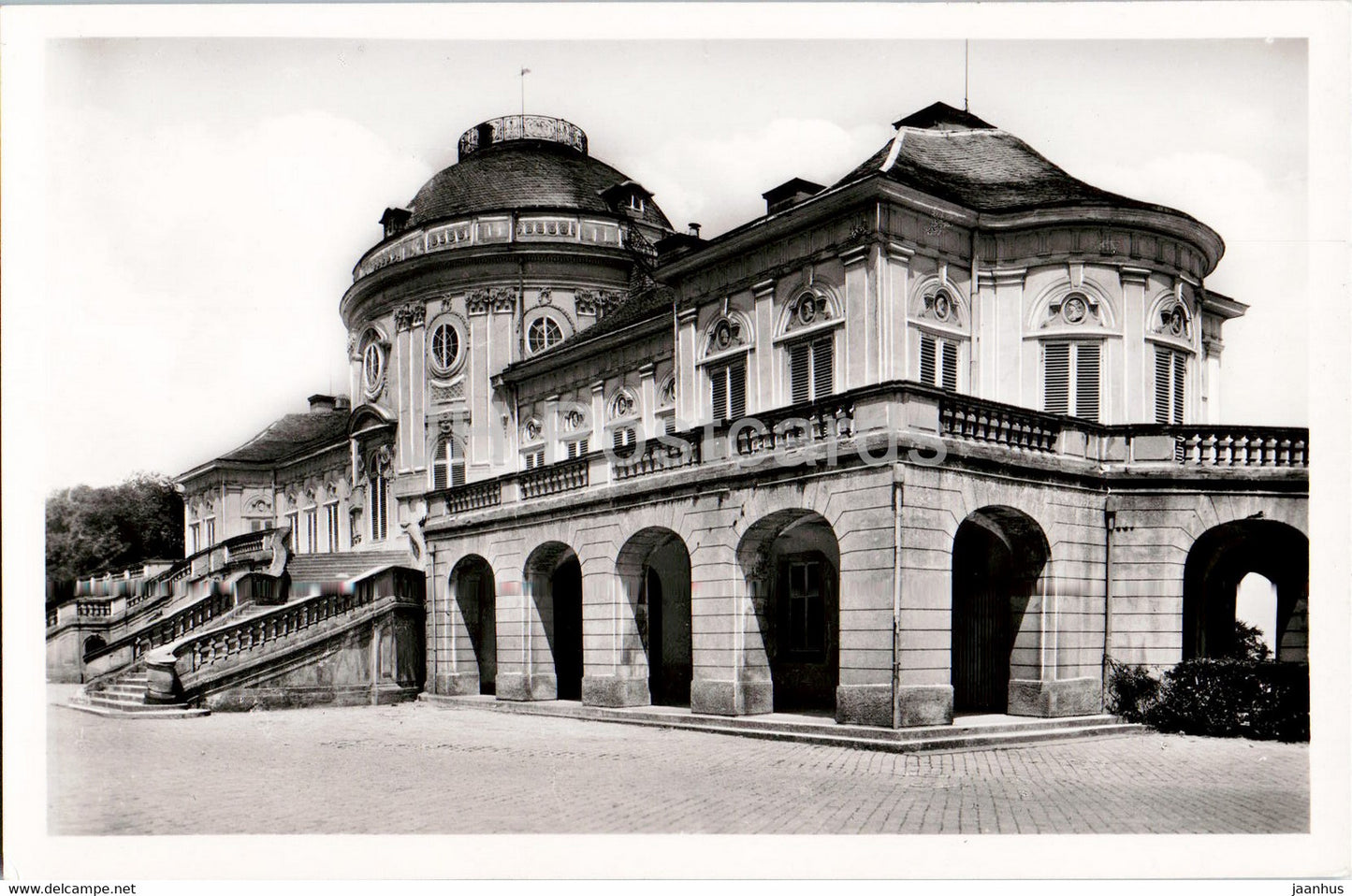 Schloss Solitude bei Stuttgart - castle - old postcard - Germany - unused - JH Postcards