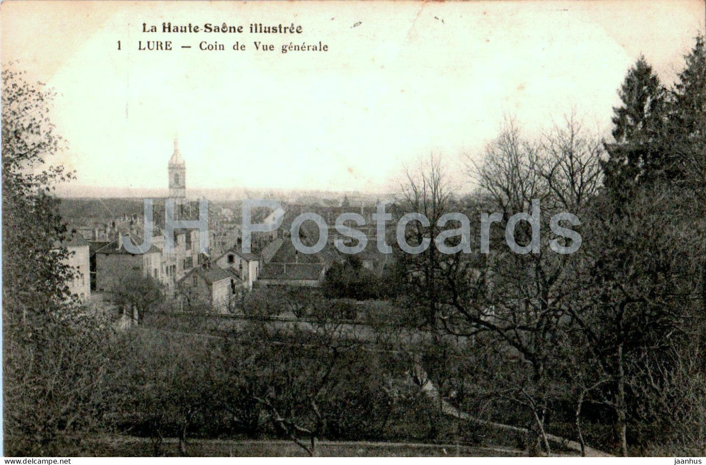 Lure - Coin de Vue generale - La Haute Saone Illustree - 1 - old postcard - 1919 - France - used - JH Postcards