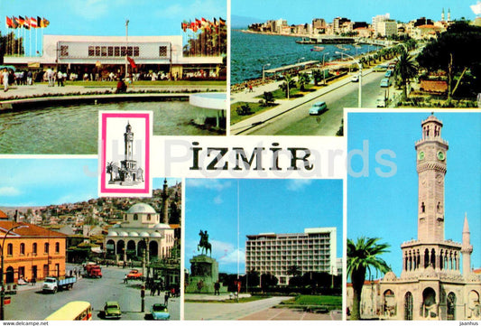 Izmir - Fair - Karsiyaka - Basmane - Ataturk statue - Konak - multiview - 35-8 - Turkey - unused - JH Postcards
