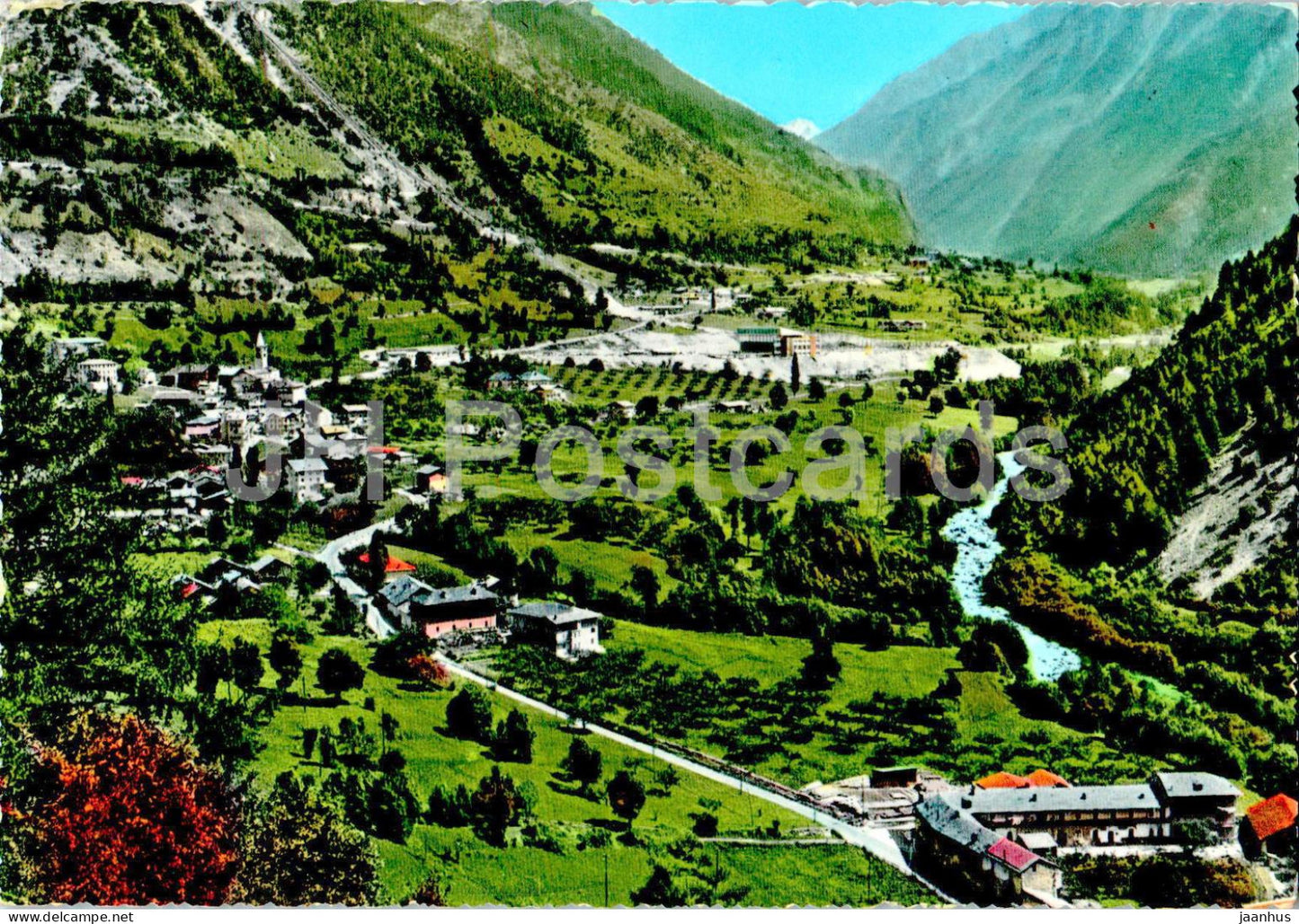 Valpelline - Veduta Generale sfondo Dent d'Hernes - general view - Herens Tooth - 109 - 1963 - Italy - used - JH Postcards