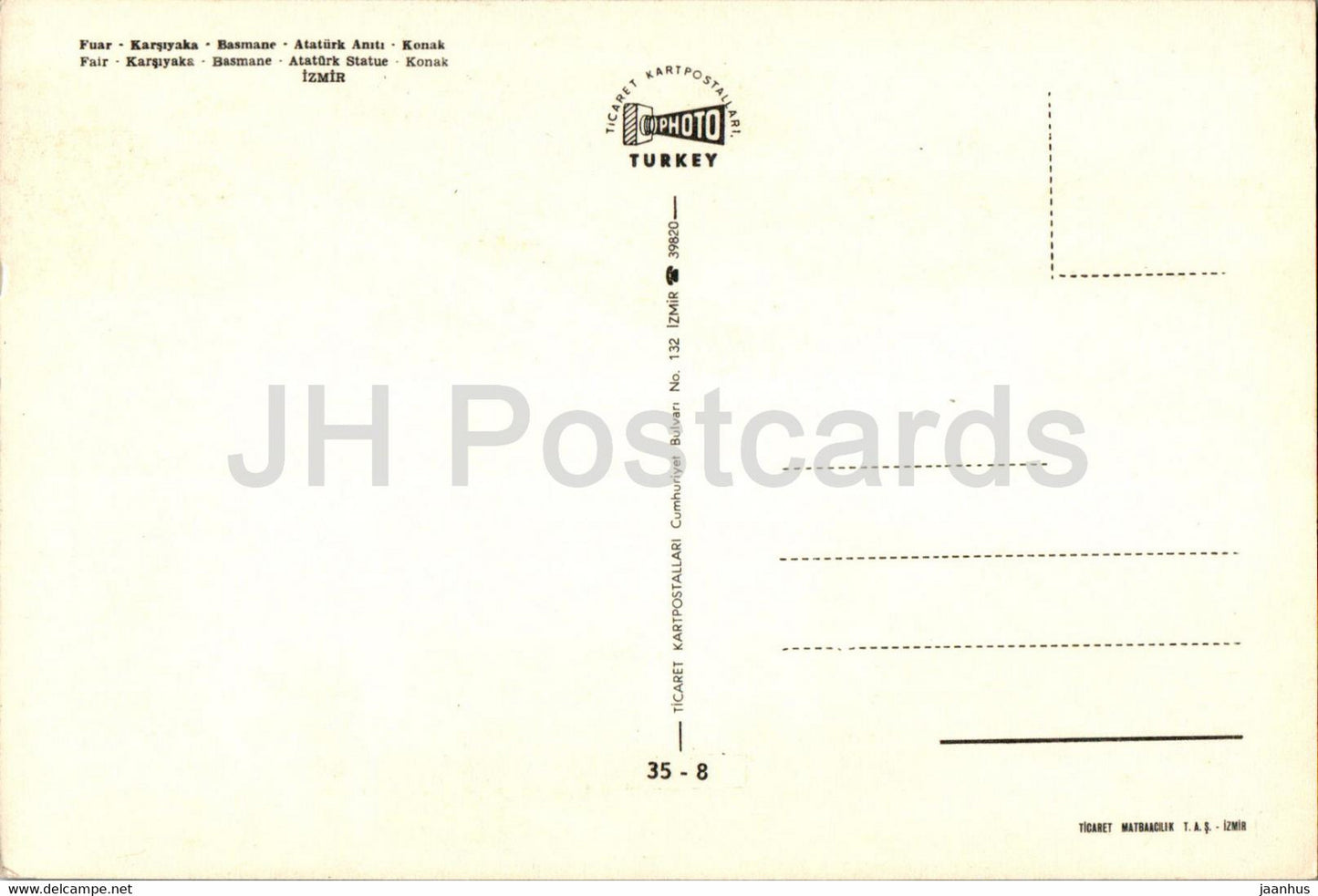 Izmir - Fair - Karsiyaka - Basmane - Ataturk statue - Konak - multiview - 35-8 - Turkey - unused