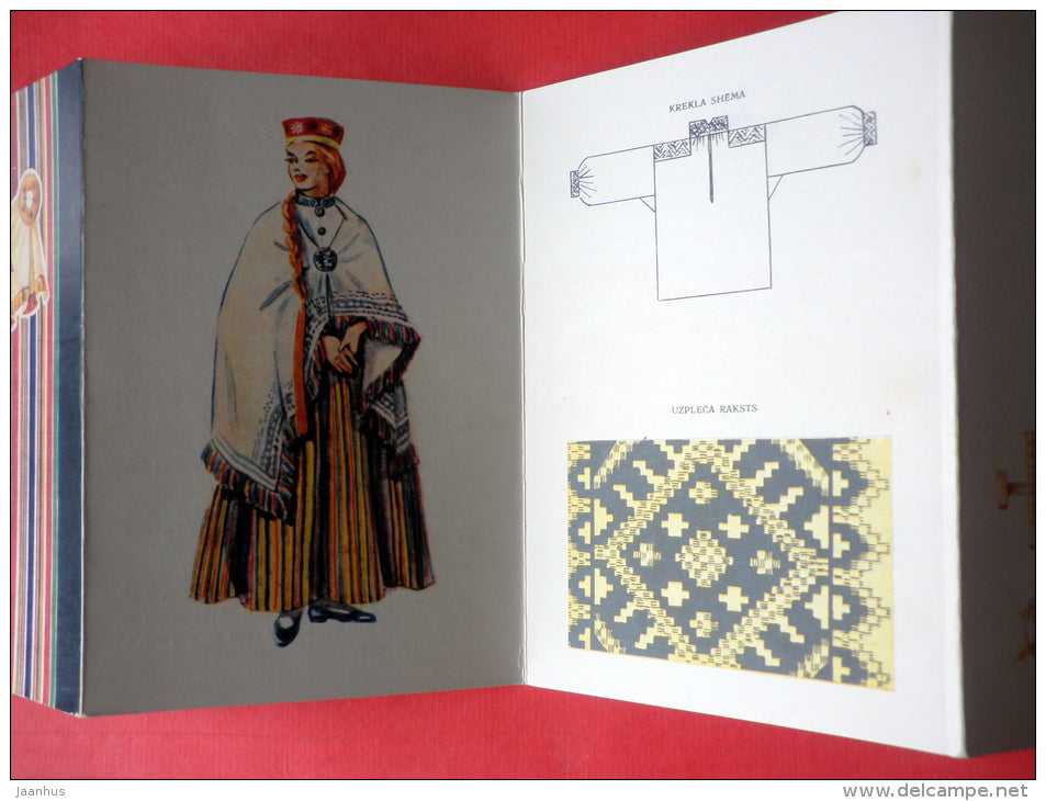 booklet - Latvian Women National Costumes - Renda - Latvia USSR - unused - JH Postcards