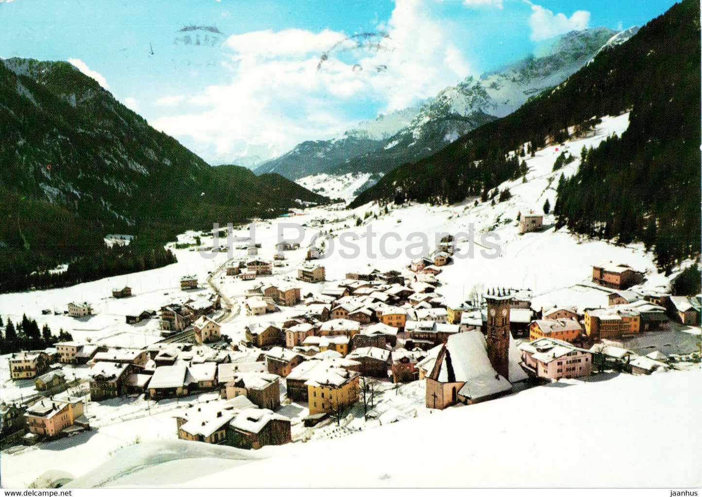 Dolomiti di Fassa Trentino - Campitello 1448 m - 1970 - Italy - used - JH Postcards