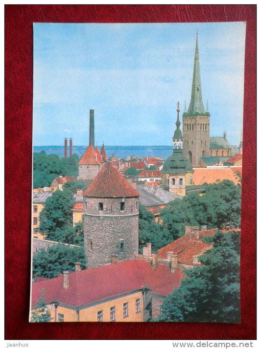 Old Town View - Tallinn - 1980 - Estonia USSR - used - JH Postcards