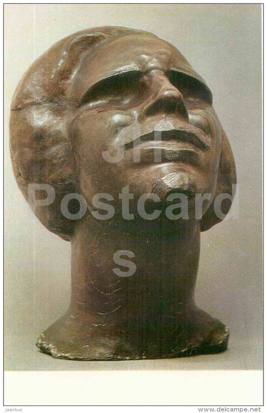 sculpture by Stepan Erzia - Self-Portrait , 1947 - russian , soviet , mordvin art - unused - JH Postcards