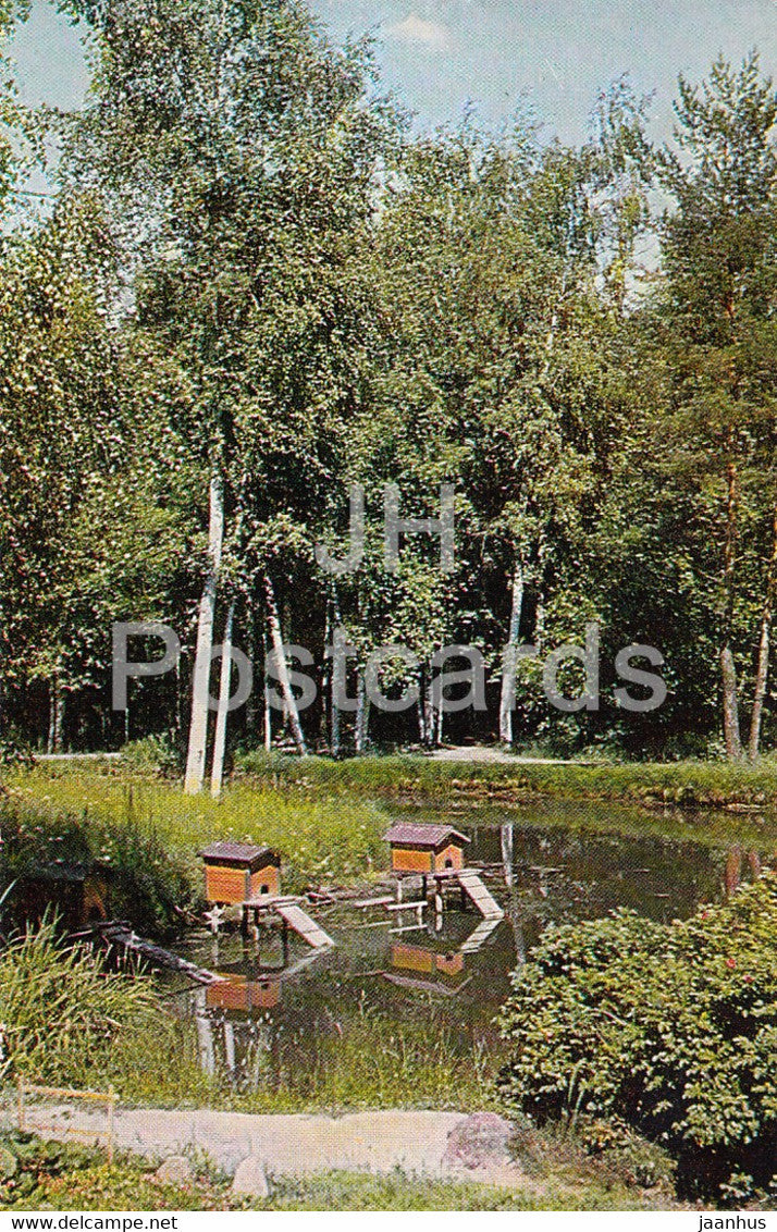 Penaty Estate Museum of Russian Artist Ilya Repin - View from the house to great pond - 1975 - Russia USSR - unused - JH Postcards