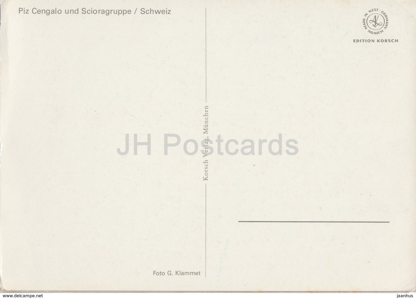 Piz Cengalo und Scioragruppe - Suisse - inutilisé