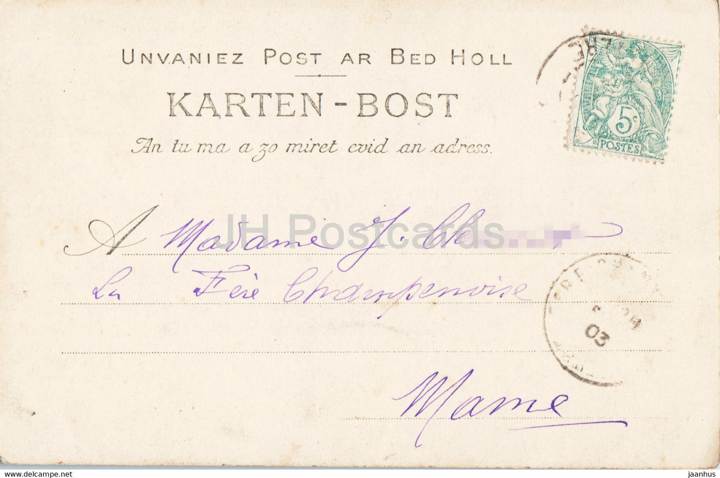 Pleyben - Les Trois Tours de l'Eglise - L'Arc de Triomphe - Kirche - 449 - alte Postkarte - 1903 - Frankreich - gebraucht