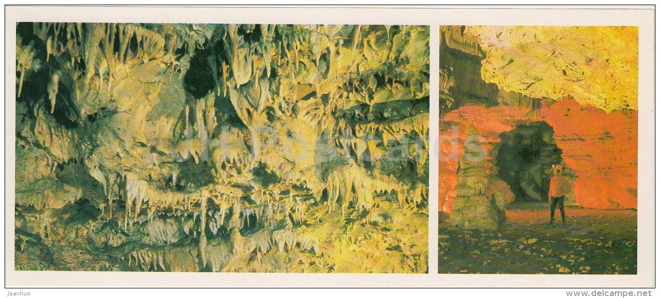 1 - cave of 30th Anniversary of Victory - Caves of Bashkortostan Bashkiria - 1984 - Russia USSR - unused - JH Postcards