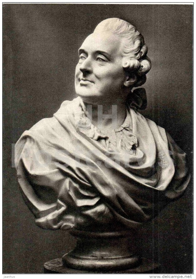 sculpture by F. Shubin - portrait of Golitsyn - russian art - unused - JH Postcards
