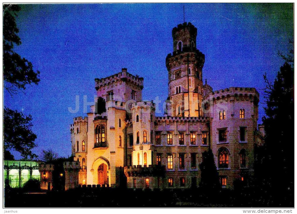 Hluboka castle - Czechoslovakia - Czech - used 1986 - JH Postcards