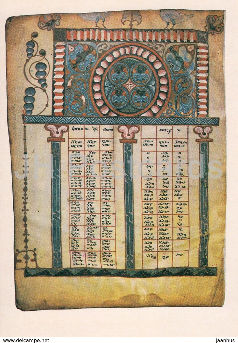 Armenian Miniatures of the 13th 14th centuries - Khoran - The Gospel Book 1232 - 1984 - Armenia USSR - unused - JH Postcards