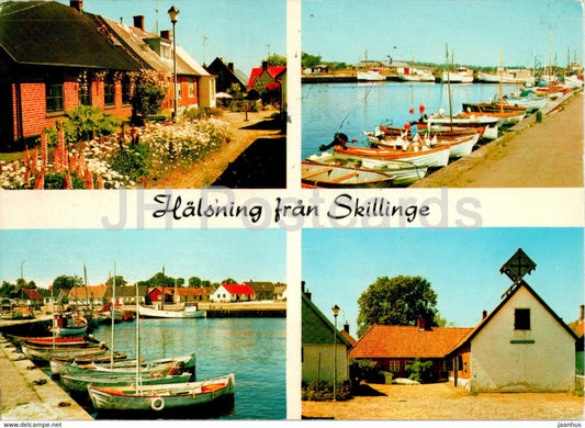 Halsning fran Skillinge - boat - multiview - 1979 - Denmark - used - JH Postcards