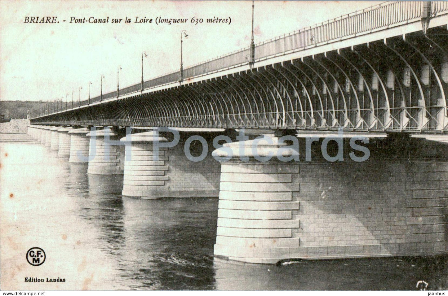 Briare - Pont Canal sur la Loire - longueur 630 metres - bridge - old postcard - France - used - JH Postcards