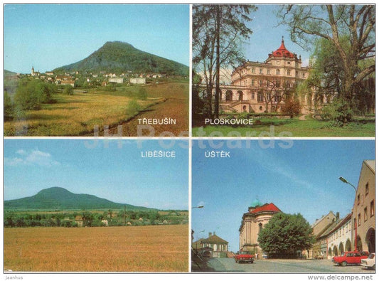 Trebusin - Ploskovice , castle - Libesice - Ustek - Czechoslovakia - Czech - used 1989 - JH Postcards