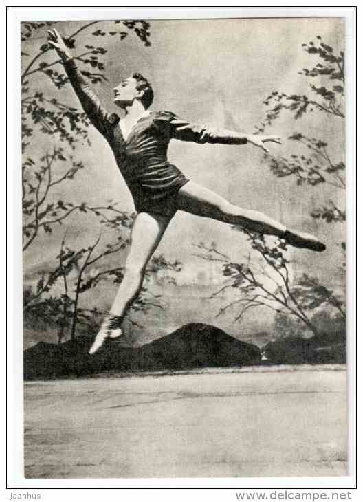 B. Khokhlov as Albert - Giselle ballet - Soviet ballet - 1970 - Russia USSR - unused - JH Postcards