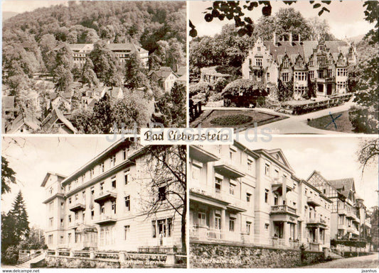 Bad Liebenstein - Kurhaus - Kurheim Bernhard - Kurheim Olga - Germany DDR - used - JH Postcards