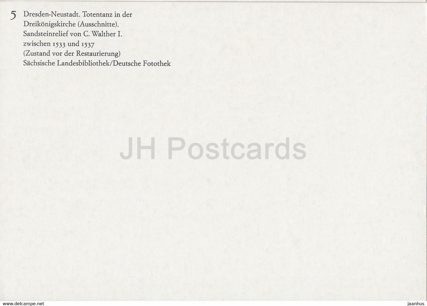 Dresden Neustadt - Dreikonigskirche - Totentantz in der Dreikonigskirche - church - DDR Germany - unused