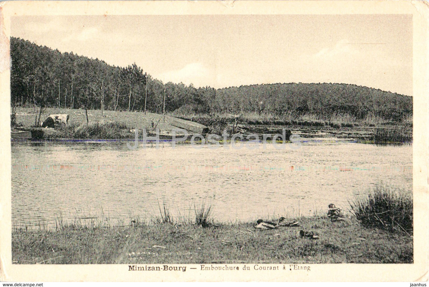 Mimizan Bourg - Embouchure du Courant a l'Etang - old postcard - 1931 - France - used - JH Postcards