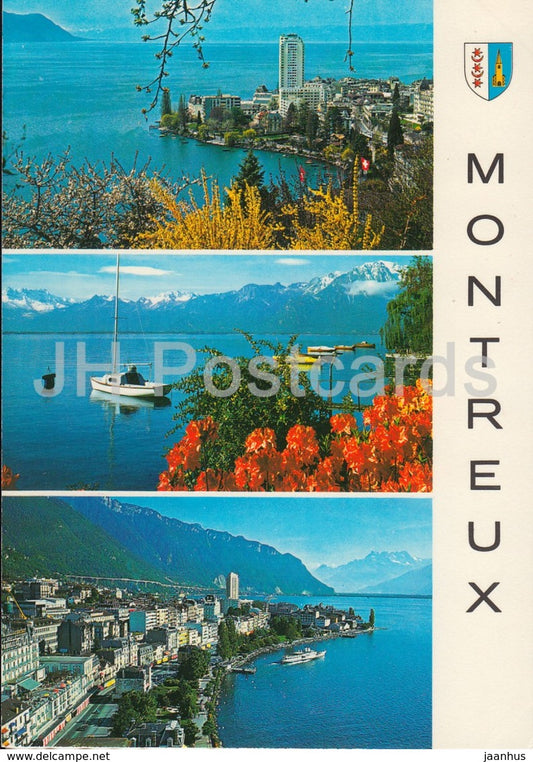 Montreux - multiview - boat - 10150 - Switzerland - unused - JH Postcards