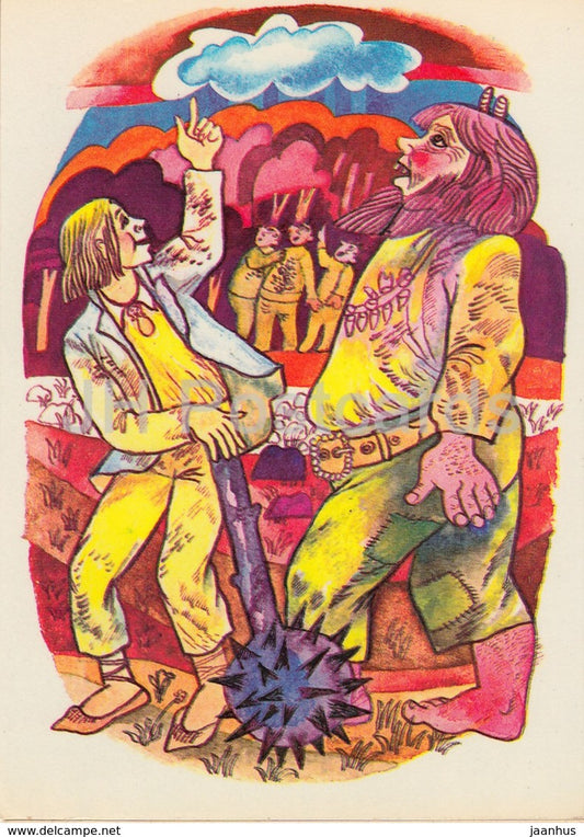 illustration by I. Raudsepp - Clever Ants and  the Wicked - Estonian Fairy Tales - 1979 - Estonia USSR - unused - JH Postcards