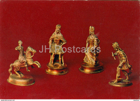Chessmen - Chess - Applied Art in Moscow Kremlin Museum - 1978 - Russia USSR - unused - JH Postcards