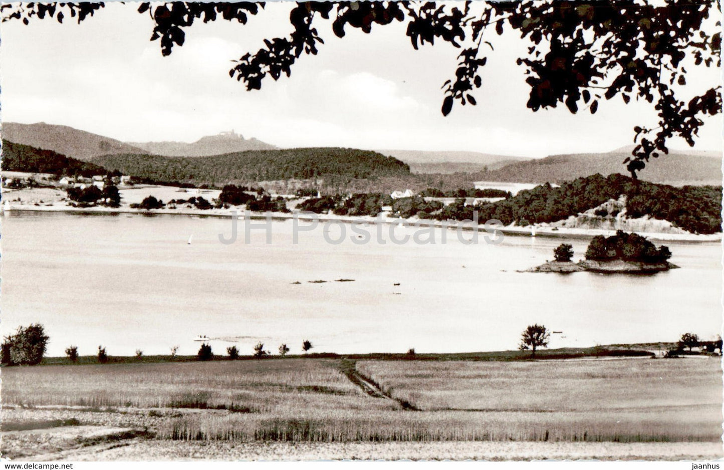 Partie am schonen Edersee - Edertalsperre - 1 - old postcard - Germany - unused - JH Postcards