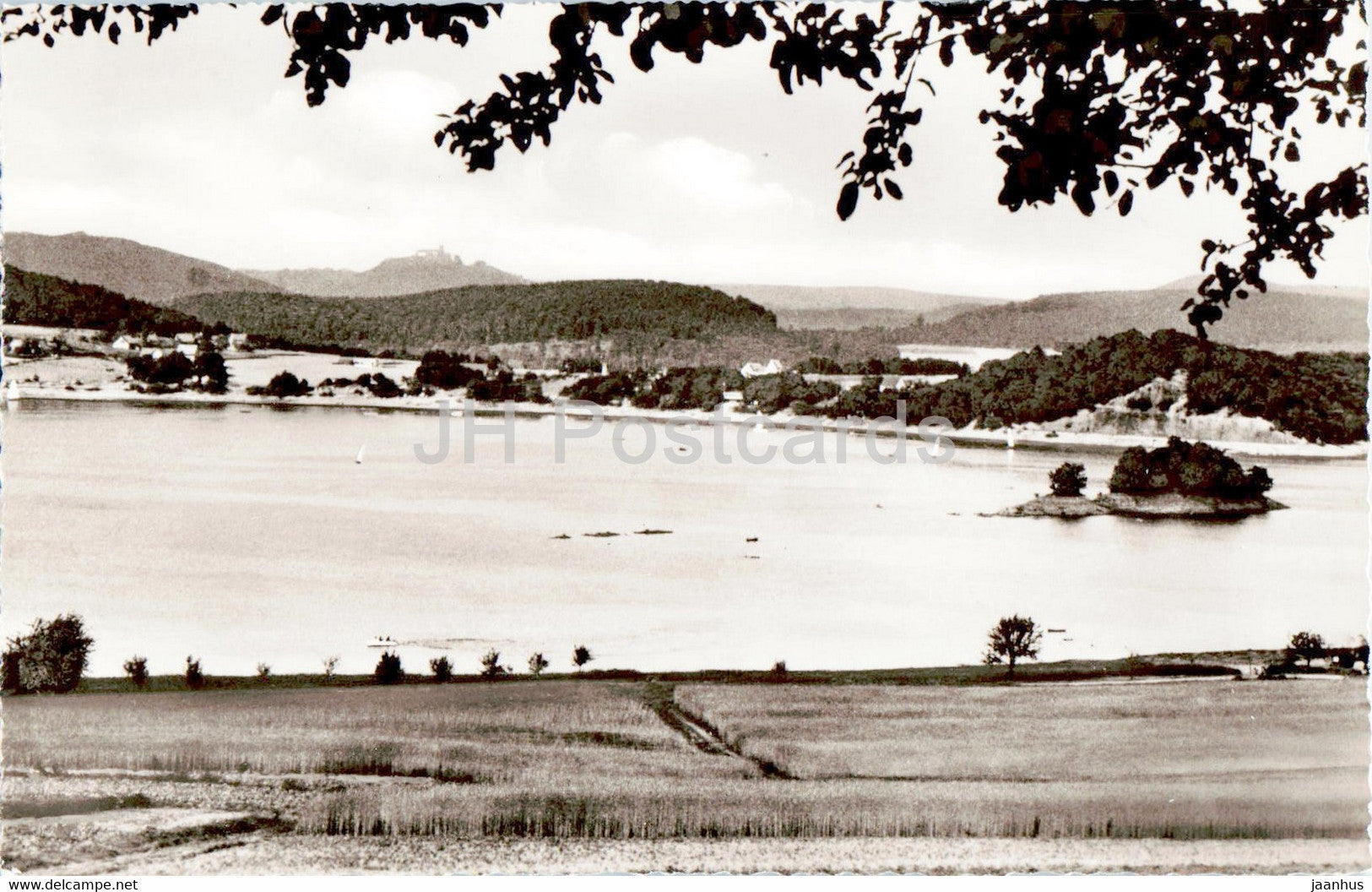 Partie am schonen Edersee - Edertalsperre - 1 - old postcard - Germany - unused - JH Postcards