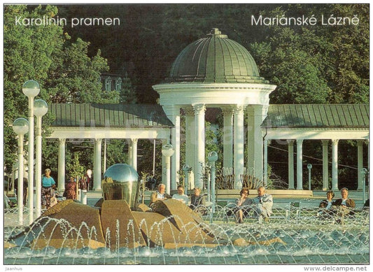 Marianske Lazne - Marienbad - Karolina spring - Czech Republic - used 1995 - JH Postcards