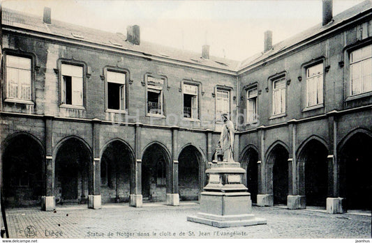 Liege - Statue de Notger dans le cloit e de St Jean l'Evangeliste - 95 - old postcard - Belgium - unused - JH Postcards