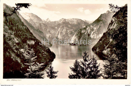 Der Konigssee - Aus dem Berchtesgadener Land - old postcard - 1952 - Germany - used - JH Postcards