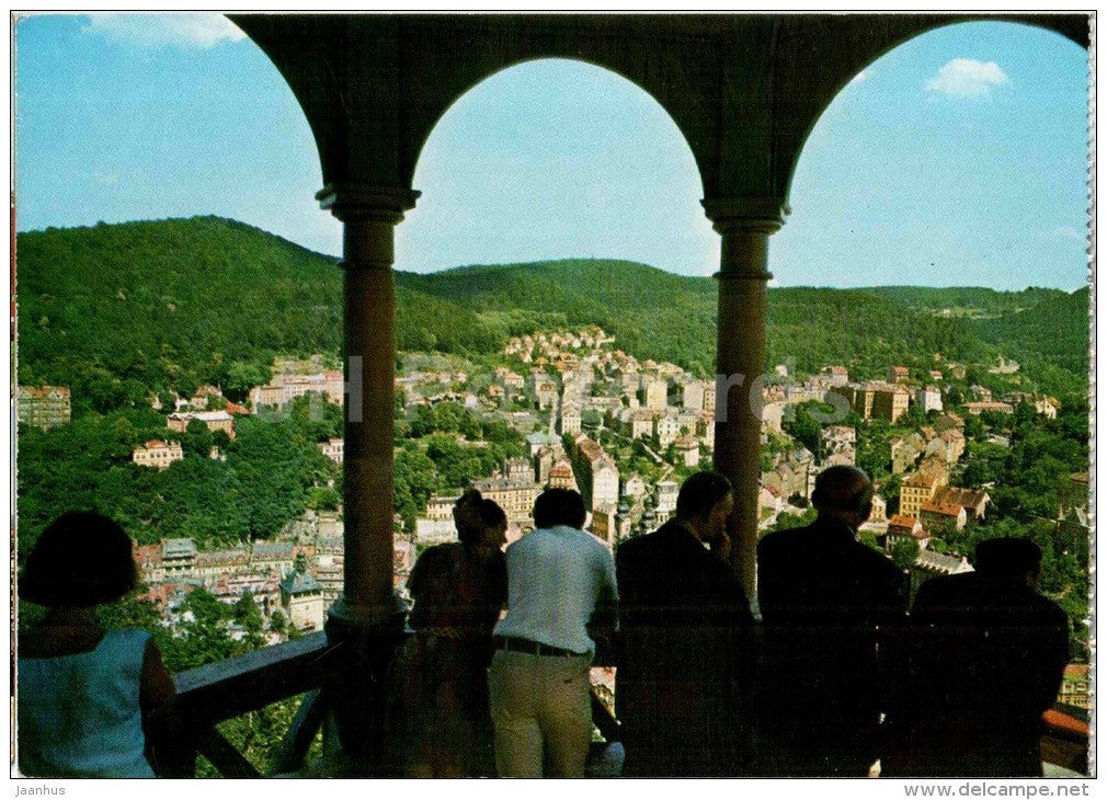 general view - Karlovy Vary - Karlsbad - spa - Czechoslovakia - Czech - unused - JH Postcards