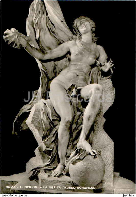 sculpture by L. Bernini - La Verita - naked nude woman - Italian art - 931 - Italy - unused - JH Postcards