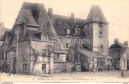 Angers - Chateau du Roi de Pologne - castle - 21 - old postcard - France - used - JH Postcards