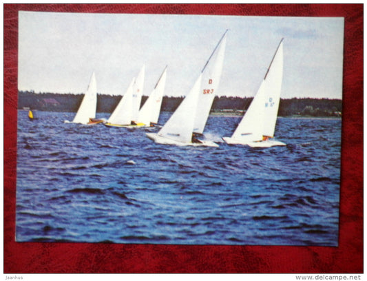International Dragon class  - sailing boat - 1980 - Estonia USSR - unused - JH Postcards