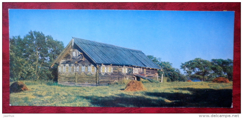 Sergeev`s house from the Village Logmoruchei , 1910 - Kizhi - 1980 - Russia USSR - unused - JH Postcards