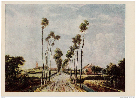 painting  by Meindert Hobbema - The Avenue at Middelharnis - Dutch art - 1968 - Russia USSR - unused - JH Postcards