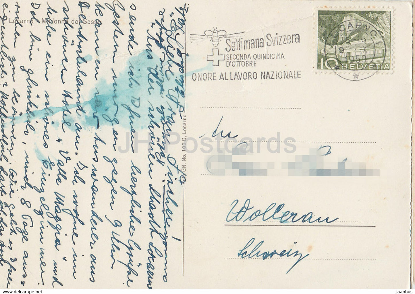 Locarno - Madonna del Sasso - 68 - 1959 - Switzerland - used
