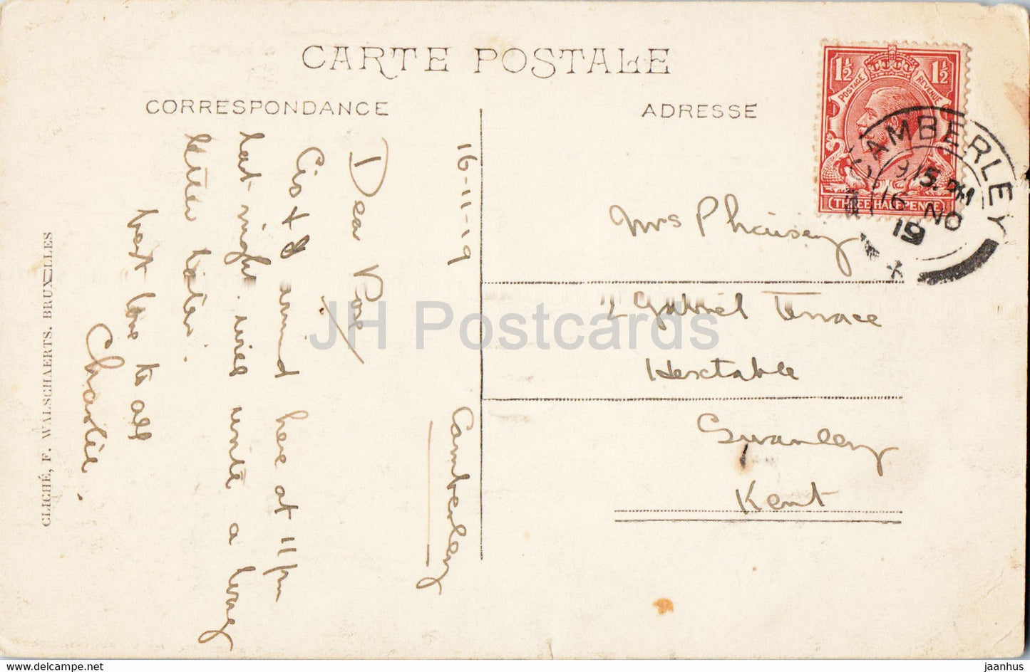 Ostende - Oostende - Le Kursaal et la Plage - Strand - 84 - alte Postkarte - 1919 - Belgien - gebraucht