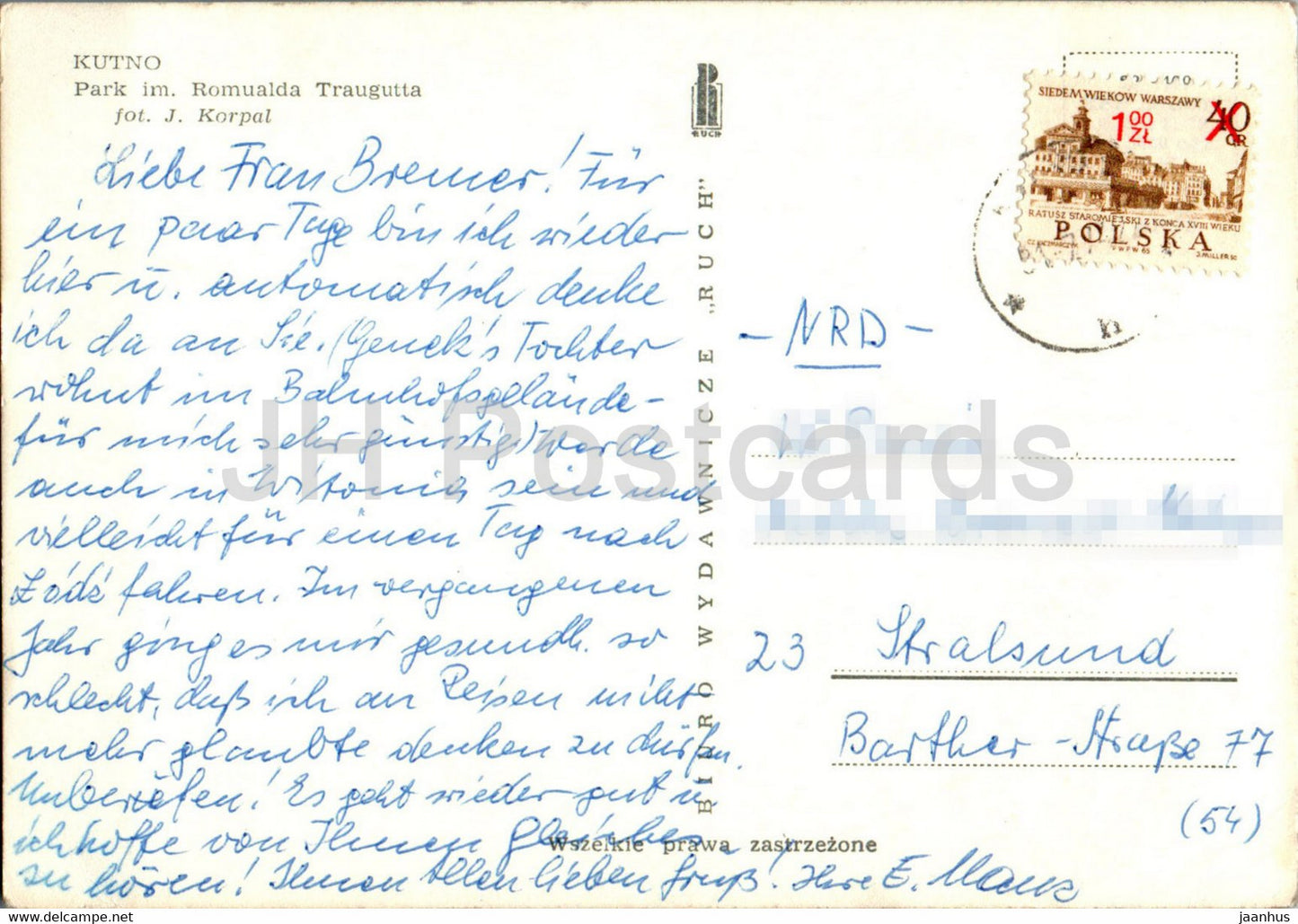 Kutno - Park im Romualda Traugutta - Poland - used