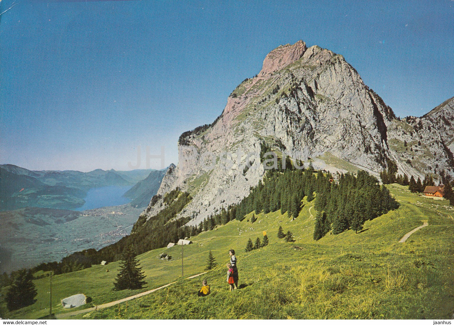 Gr Mythen mit Gasthaus Holzegg 1902 m - 1963 - Switzerland - used - JH Postcards