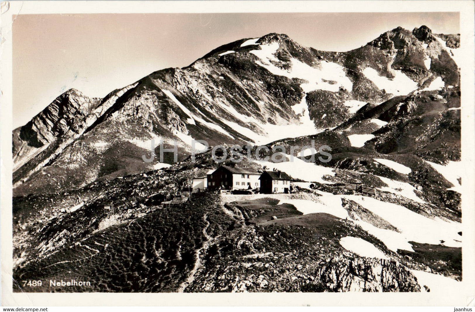 Edmund Probsthaus 1928 m - Nebelhorn - Allgauer Alpen - old postcard - 1936 - Germany - used - JH Postcards