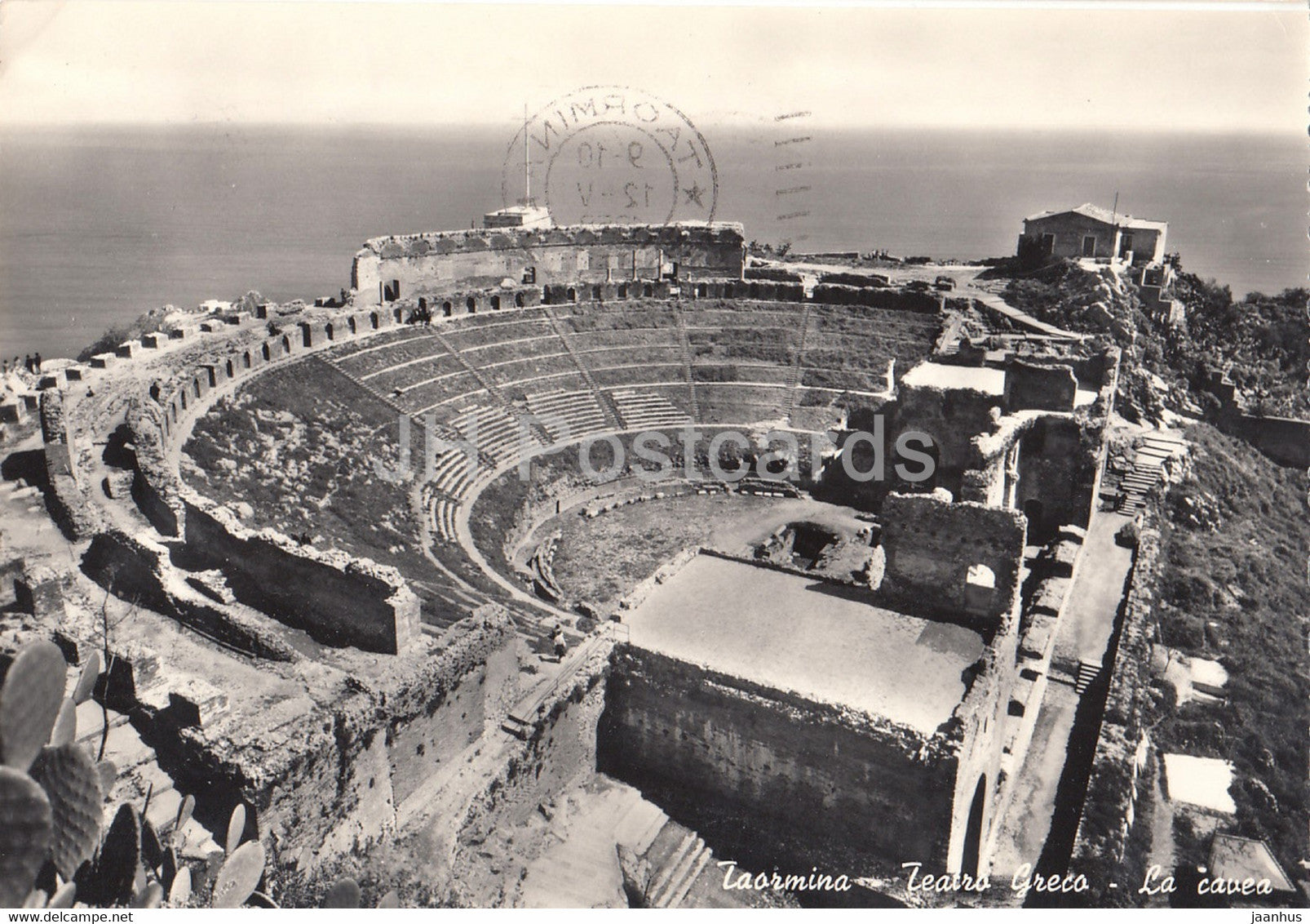 Taormina - Teatro Greco - La cavea - Greek Theatre - 1957 - old postcard - Italy - used - JH Postcards