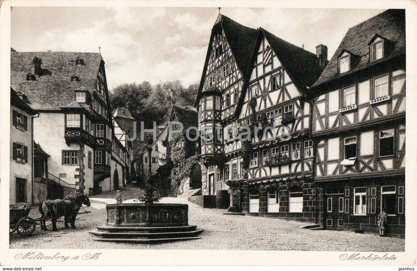 Miltenberg a M - Marktplatz - old postcard - Germany - unused - JH Postcards