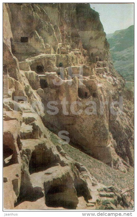 Vardzia - Cave Dwellings and Cells in the Monastery - Monastery of the Caves - Vardzia - 1972 - Georgia USSR - unused - JH Postcards