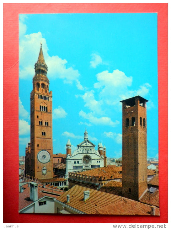 Civic Tower and Torrazzo , XII century - Cremona - Italy - unused - JH Postcards