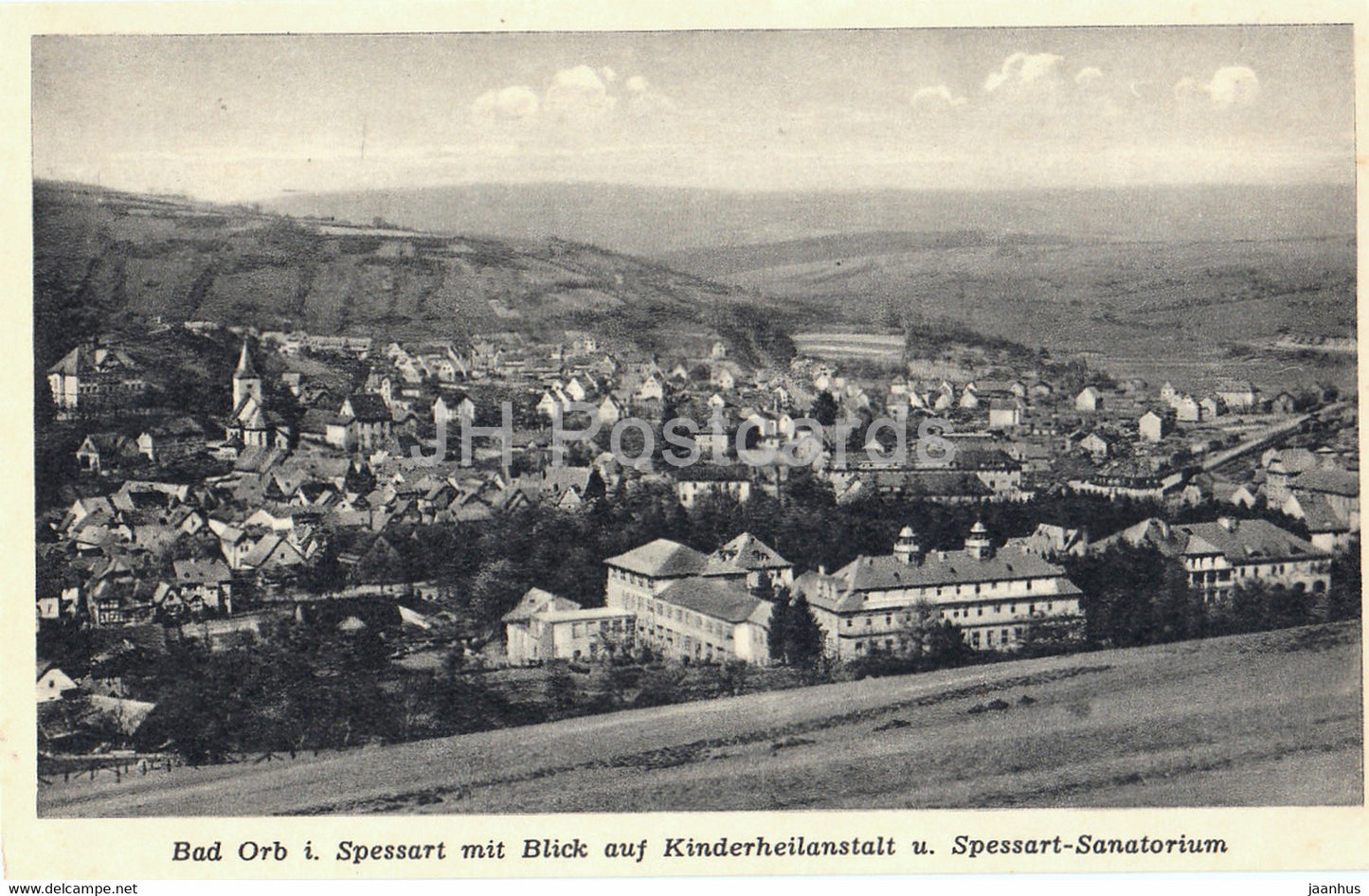 Bad Orb i Spessart mit Blick auf Kinderheilanstalt u Spessart Sanatorium - Germany - unused - JH Postcards