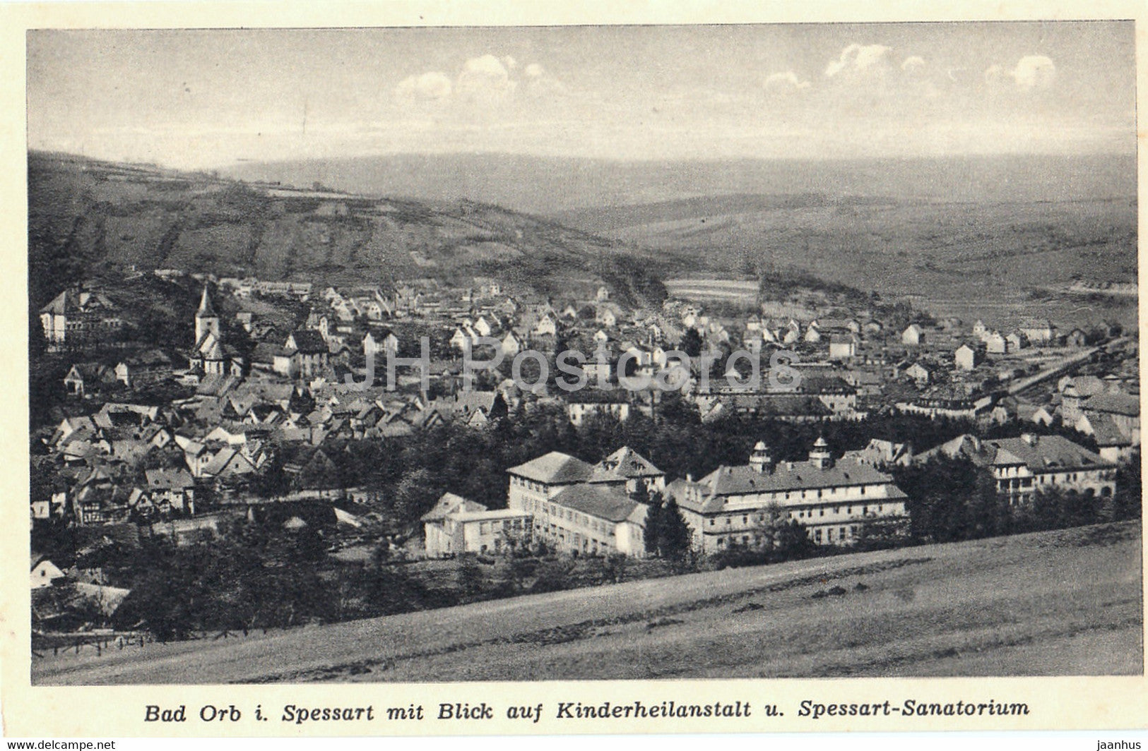 Bad Orb i Spessart mit Blick auf Kinderheilanstalt u Spessart Sanatorium - Germany - unused - JH Postcards