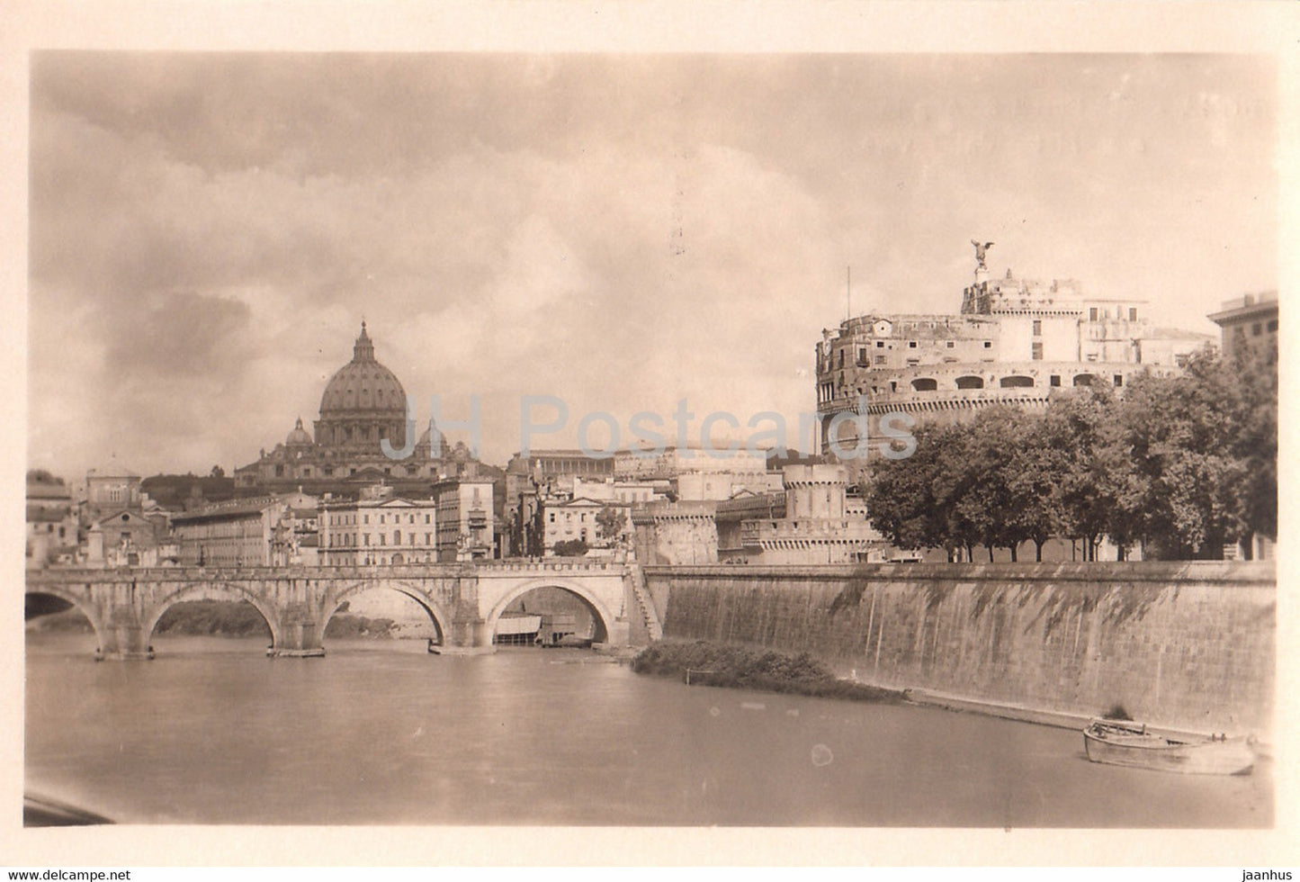 Roma - Rome - Castel S Angelo e S Pietri dal Tevere - 60489 - old postcard - Italy - unused - JH Postcards
