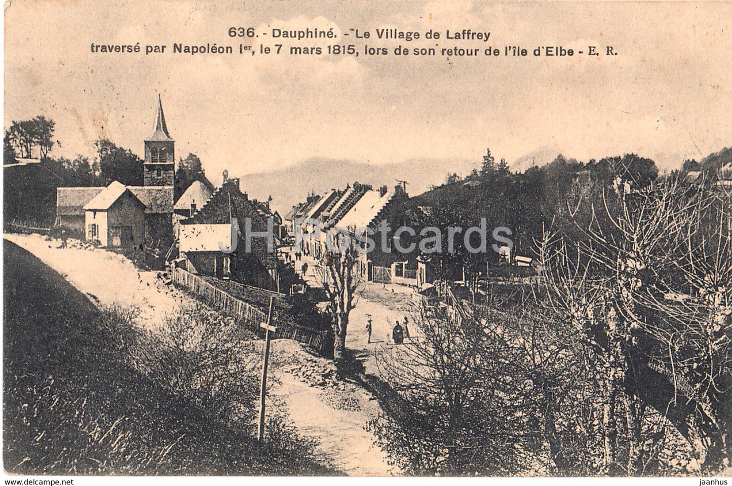 Dauphine - Le Village de Laffrey - traverse par Napoleon I le 7 mars 1815 - 636 - old postcard - 1914 - France - used - JH Postcards